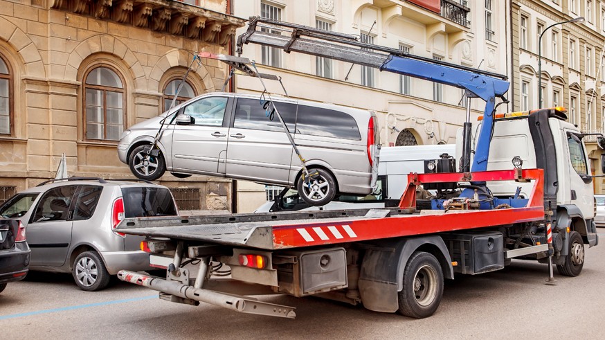Illegally parked car