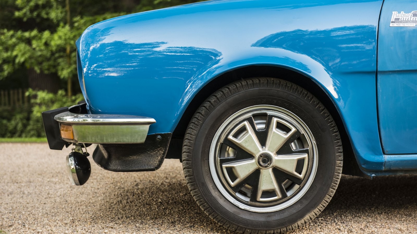 Skoda110 голубой колеса