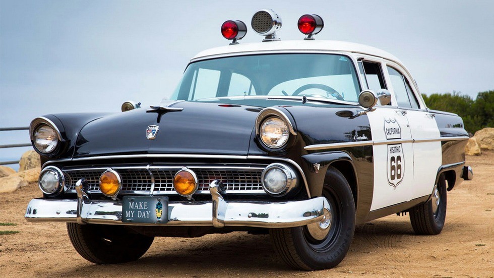 1955 ford customline 4 door sedan police 1