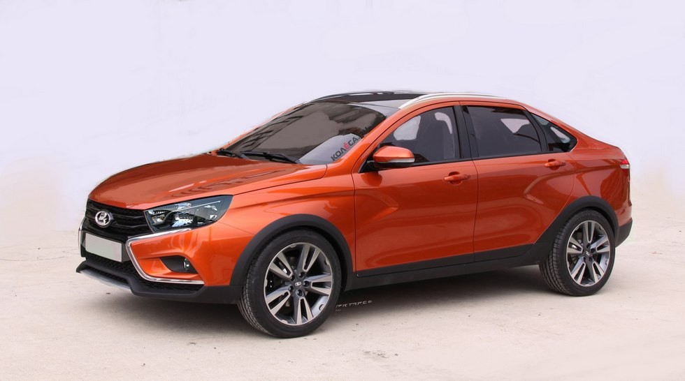 На фото: так мог бы выглядеть концепт седана Lada Vesta Cross. Рендер, созданный дизайнером Артемом Синицыным специально для портала «Колёса.ру»
