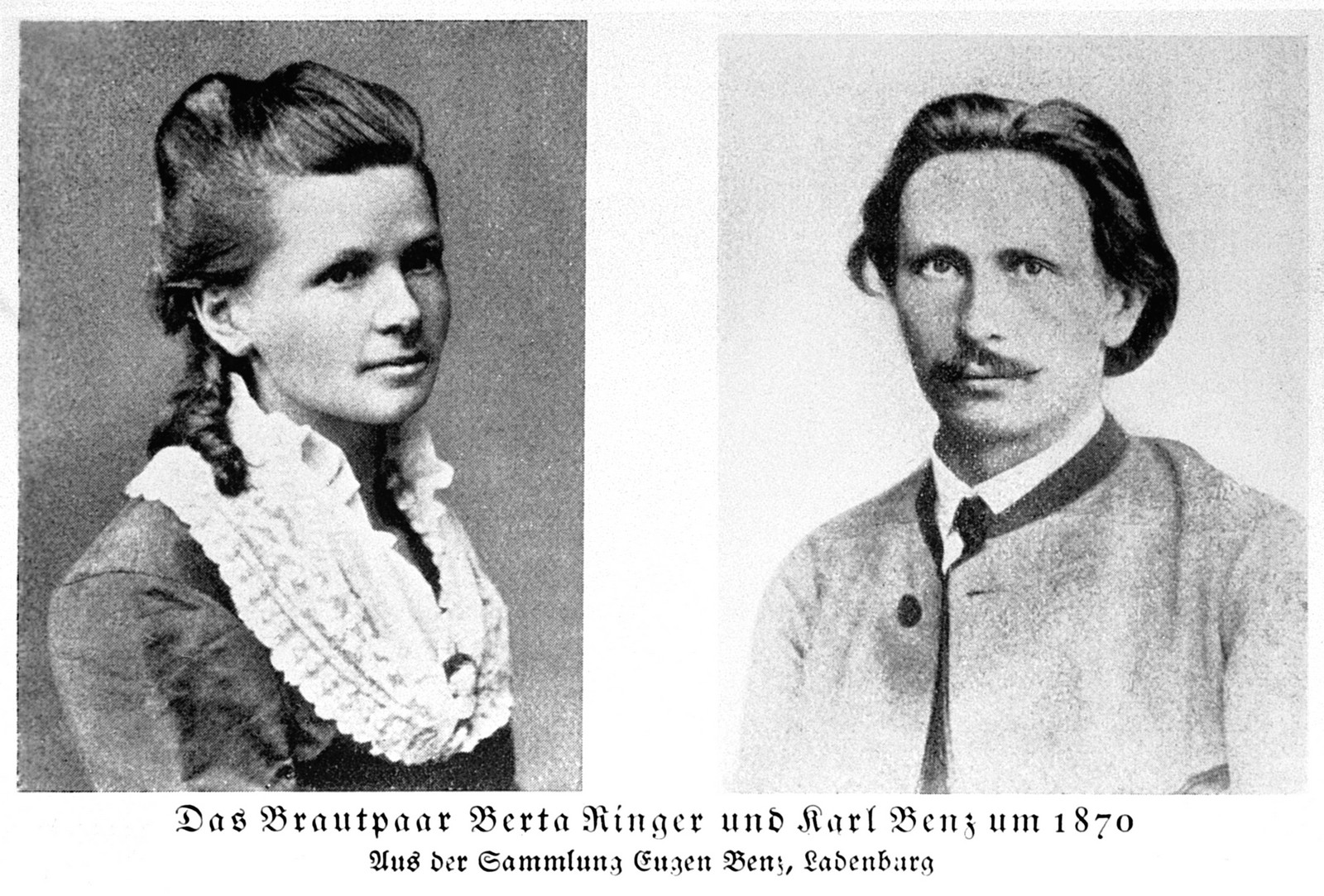Bertha Ringer und Carl Benz, 1870