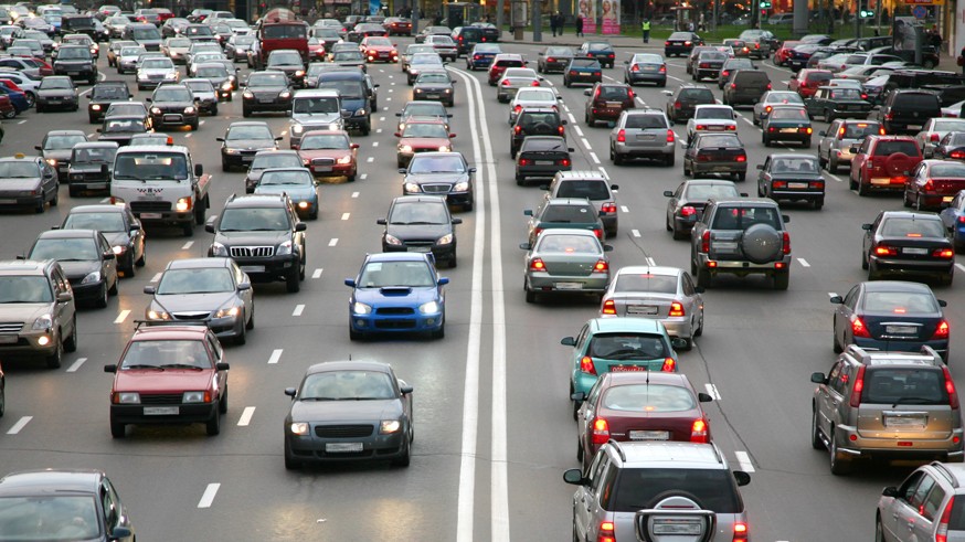 many cars on road