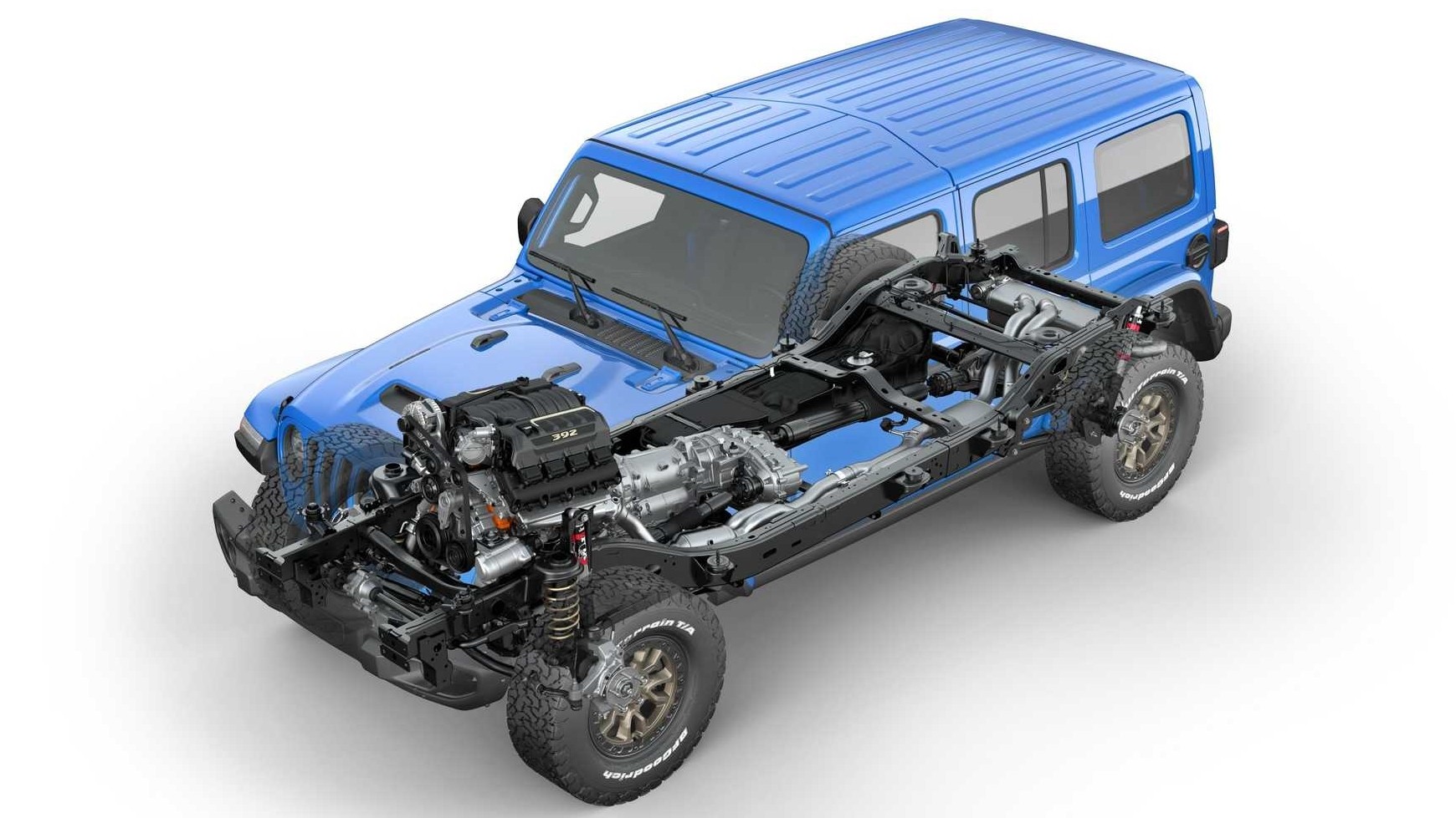Серийный Jeep Wrangler Rubicon 392: олдскул с атмосферным V8 и усиленным «железом»