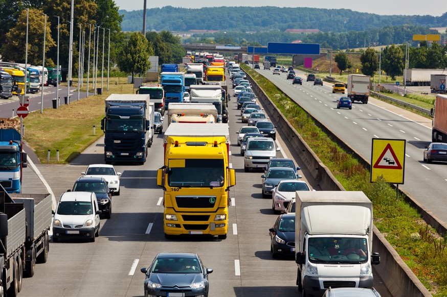 traffic jam on highway