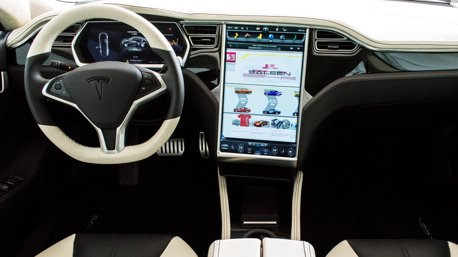 Машина Tesla model s 2014 салон