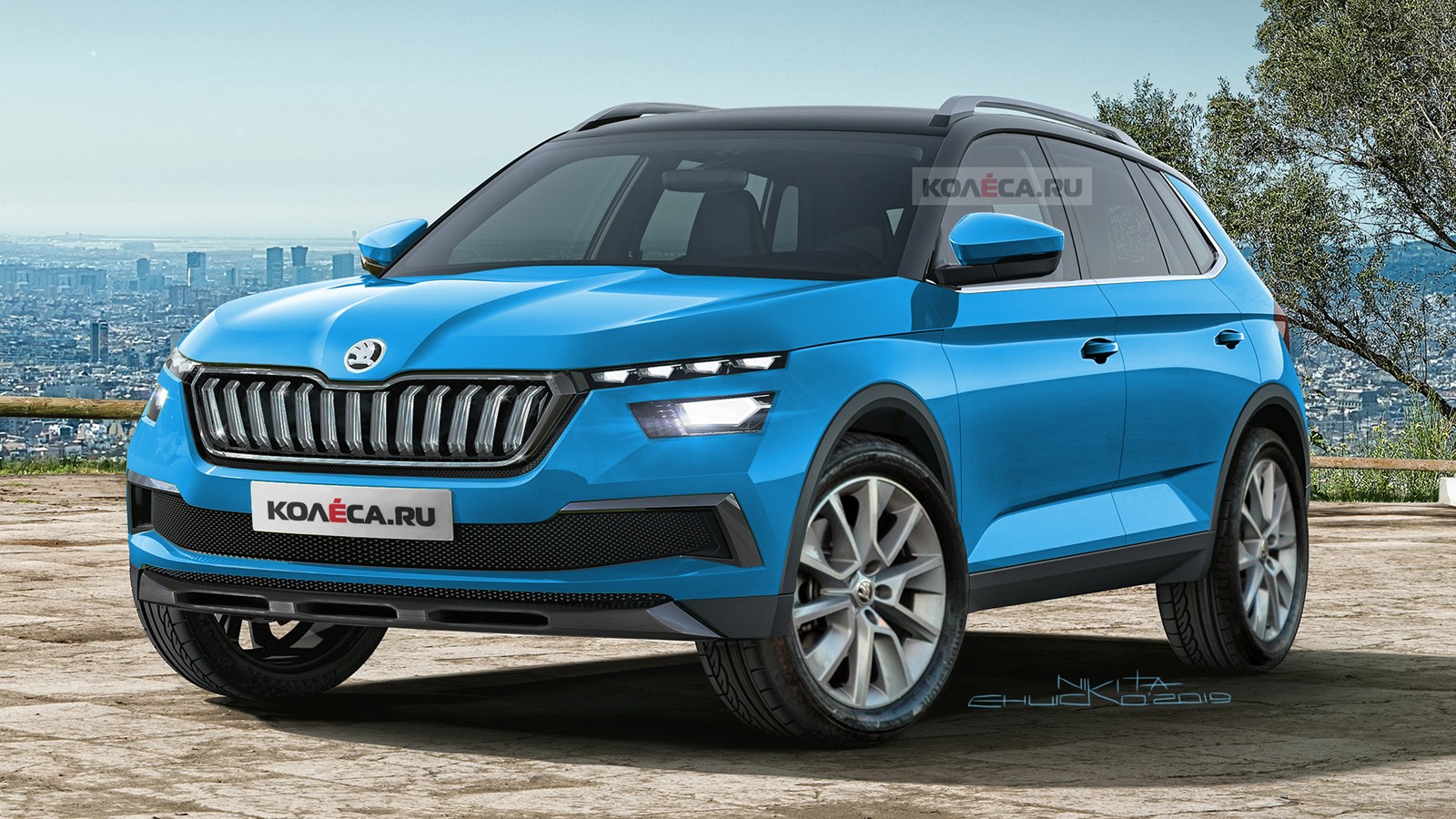 Skoda Kamiq, рендер Колёса.ру