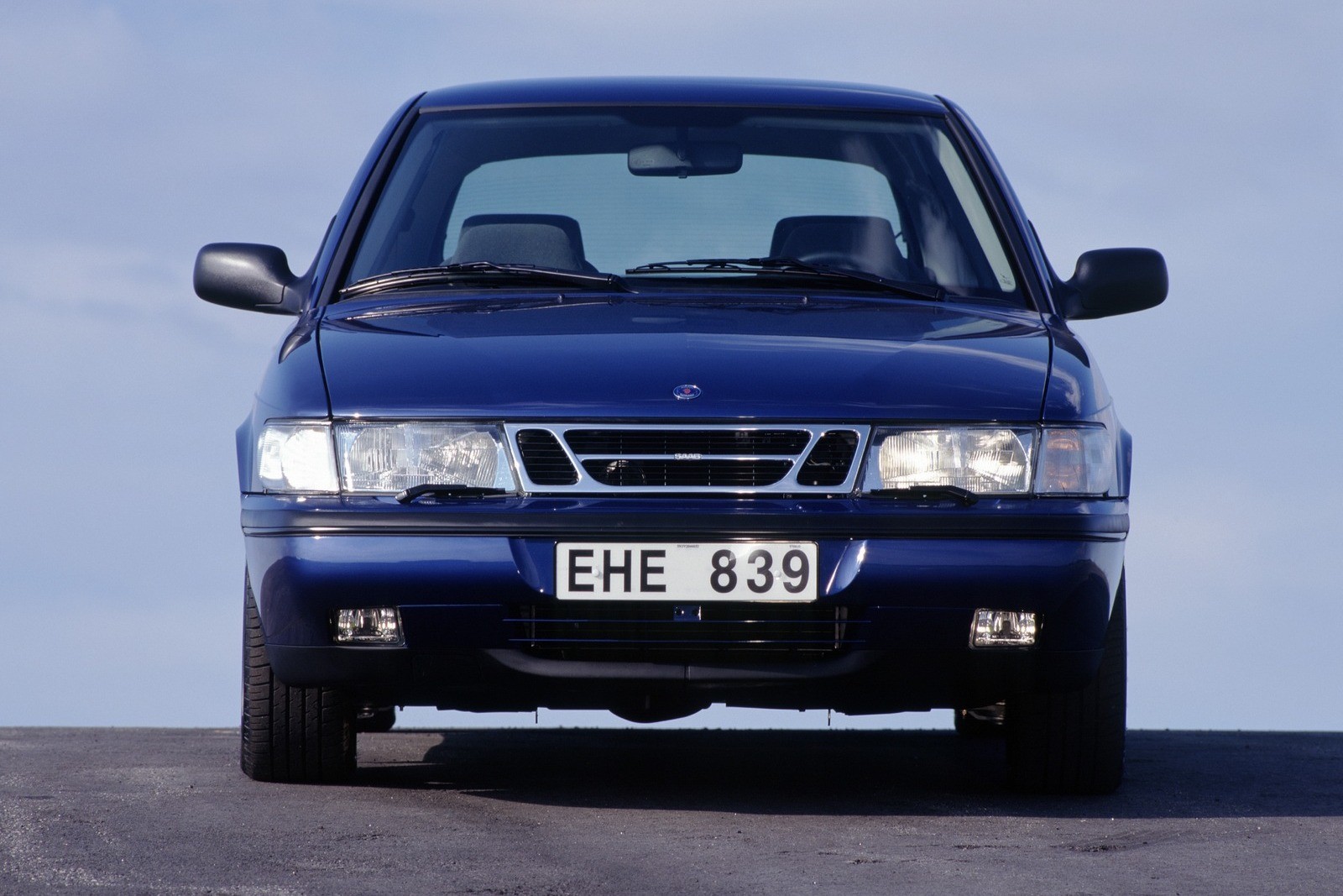 Saab 900 SE Turbo Coupe '1993–98 синий спереди