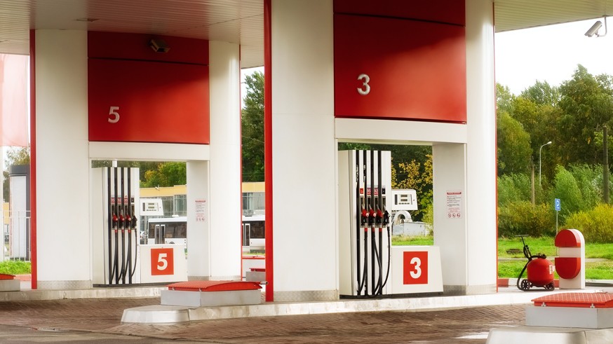 Empty petrol station