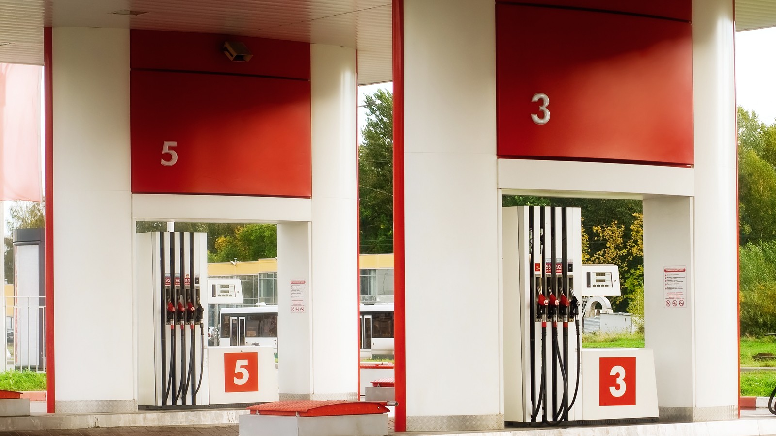 Empty petrol station