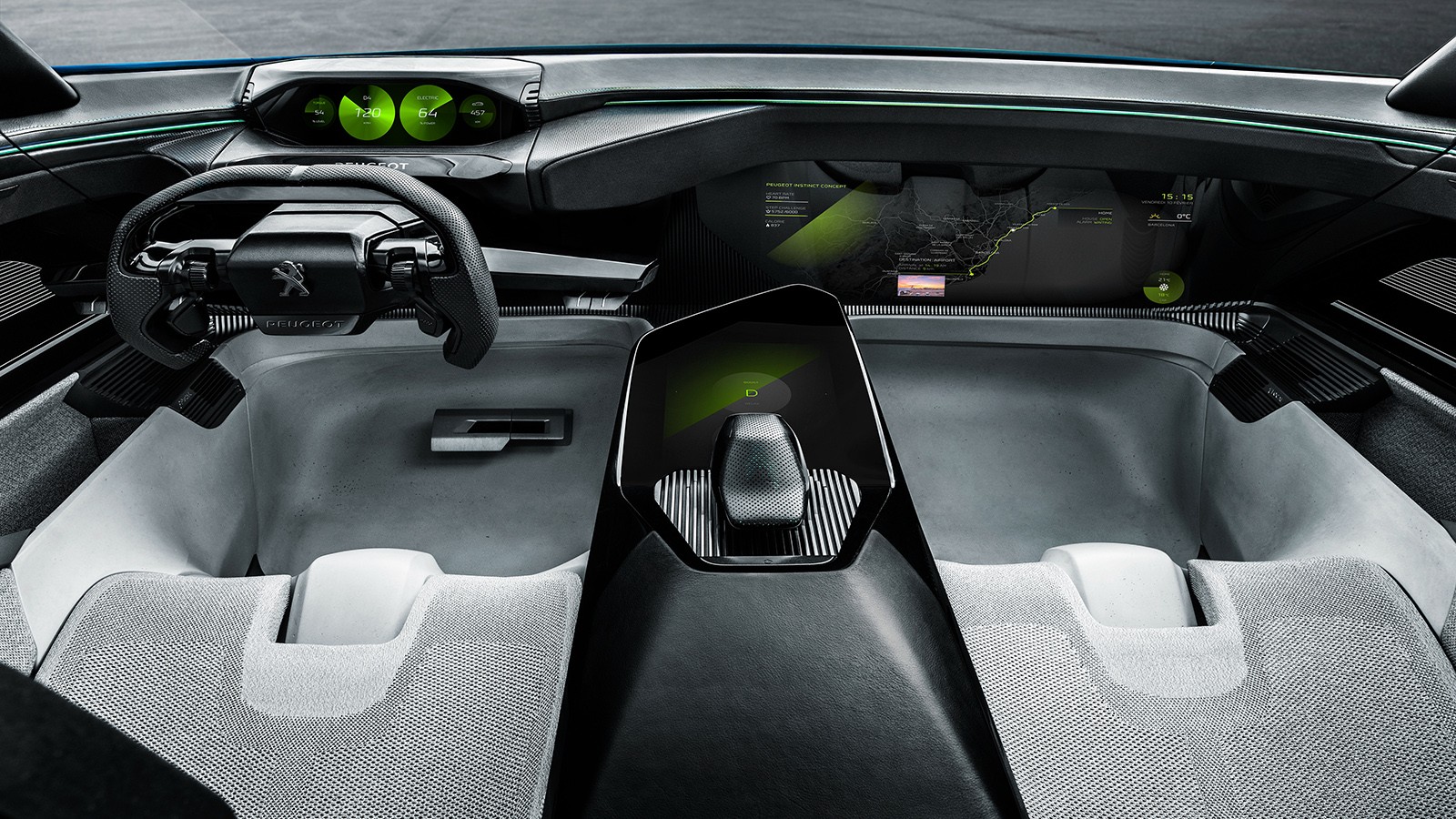 На фото: салон Peugeot Instinct