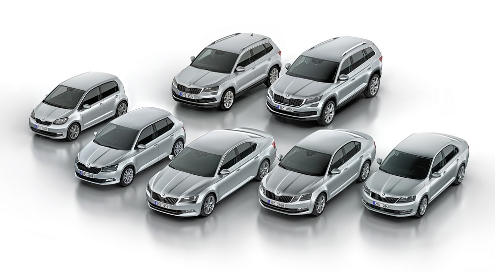 Актуальная модельная линейка Skoda