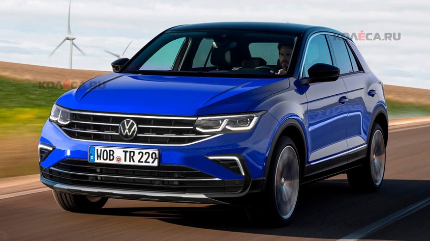 Volkswagen собирается освежить T-Roc: первое изображение обновлённого кроссовера