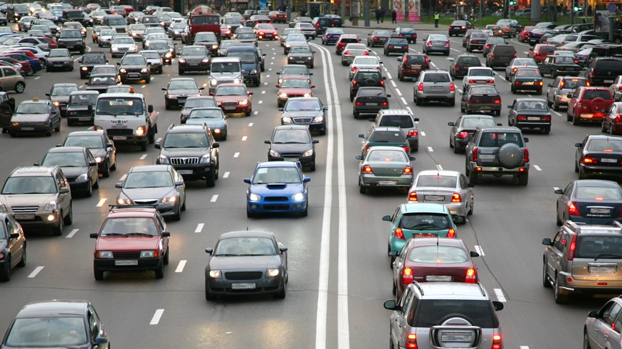 many cars on road