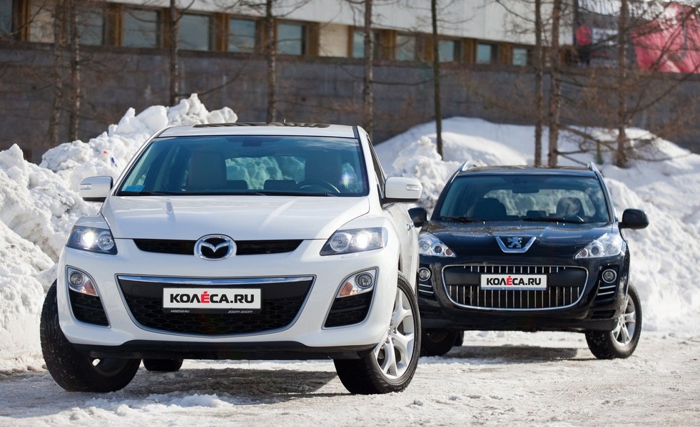 Тест-драйв Mazda CX-7 VS Peugeot 4007: глянцевые внедорожники