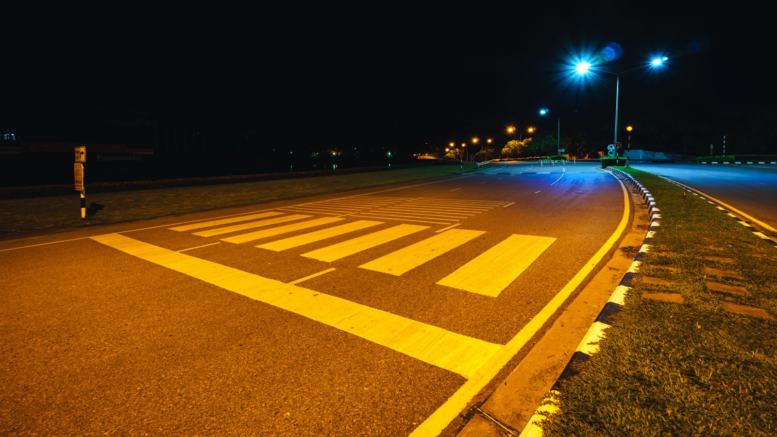 Crosswalk at night