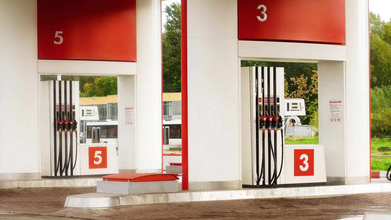 Empty petrol station
