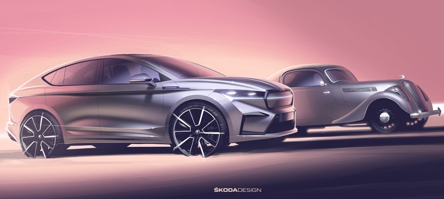 Skoda готовится к премьере купеобразного кроссовера: тизер Enyaq Coupe iV