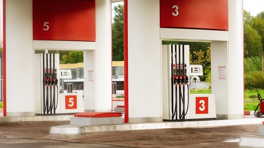 Empty petrol station