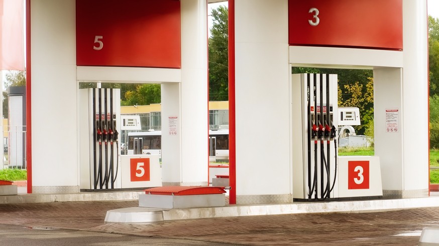Empty petrol station