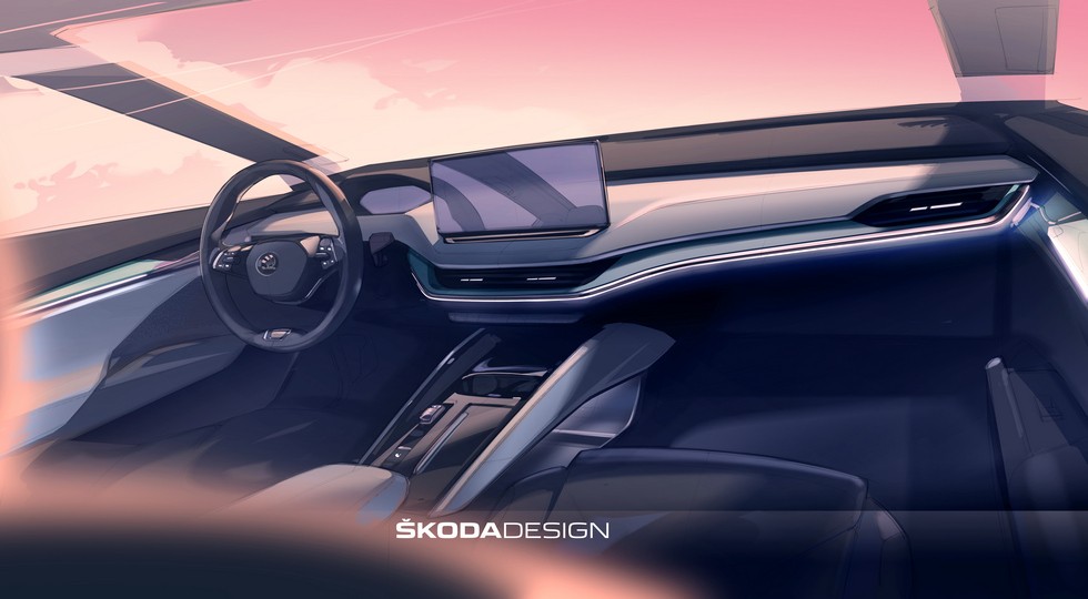 Кроссовер Skoda Enyaq: первые изображения салона. Саму модель тоже засветили