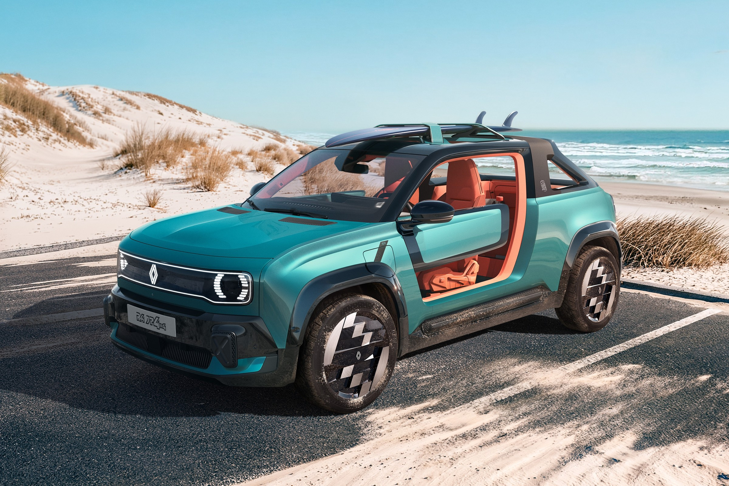 Тепло и ещё теплее: кроссовер Renault 4 превратился в пляжный автомобиль JP4x4