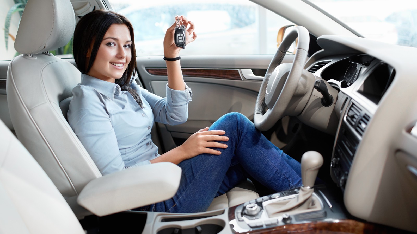 Woman in car