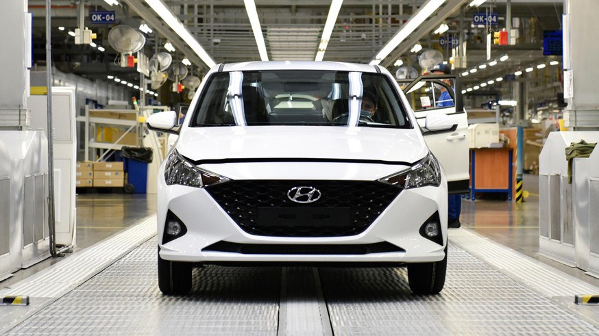 Российский завод Hyundai начал производство кузовов Hyundai Solaris для поставок в Казахстан