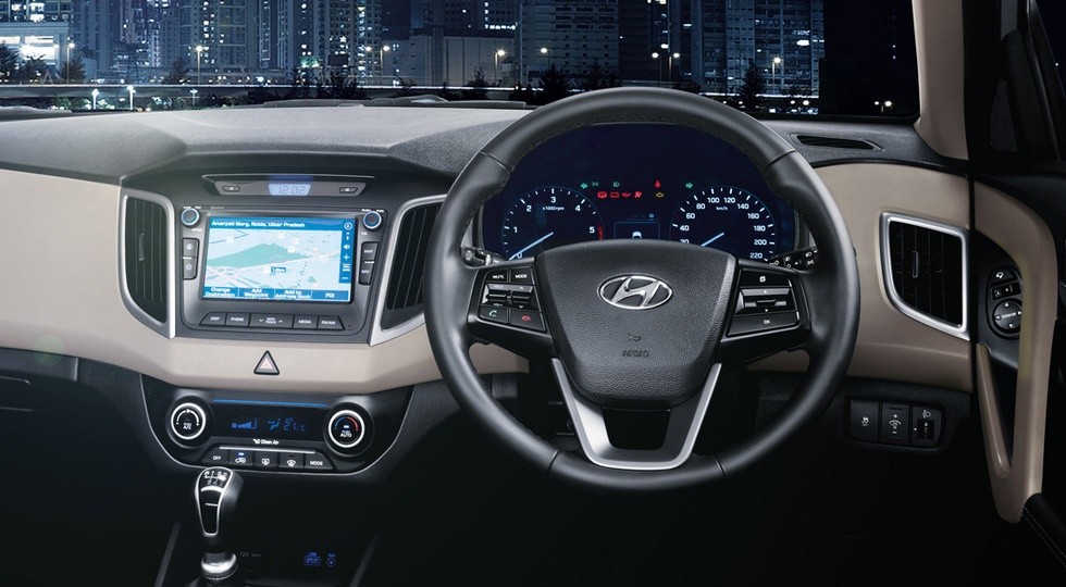 На фото: интерьер индийского Hyundai Creta