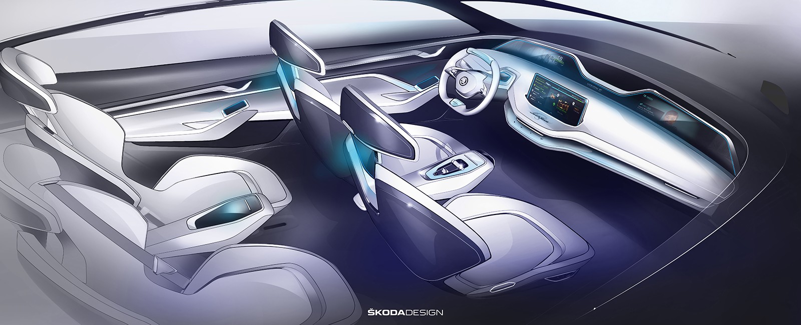 У Skoda Vision E нет центральной стойки