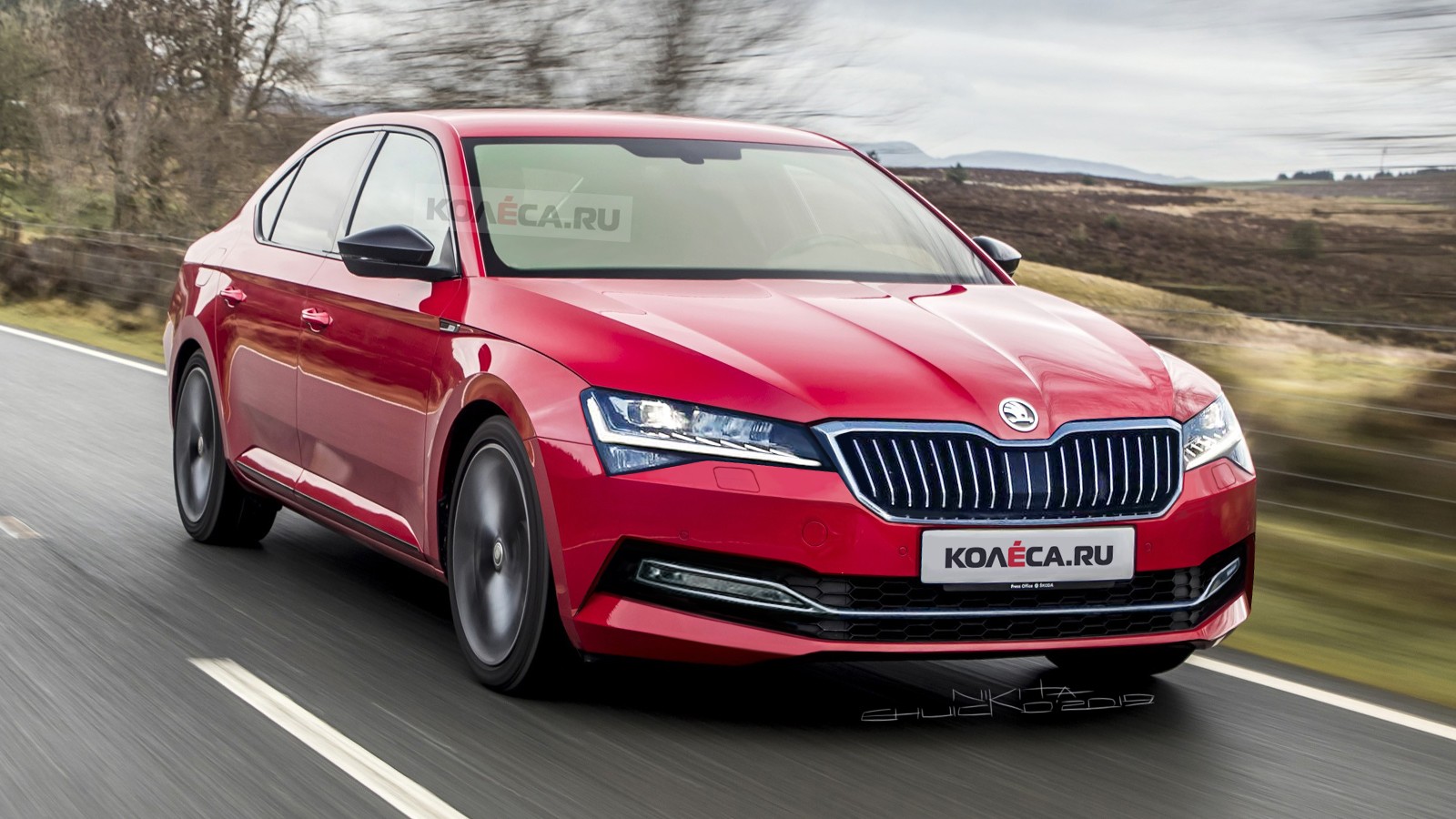 Обновлённый Skoda Superb, рендер