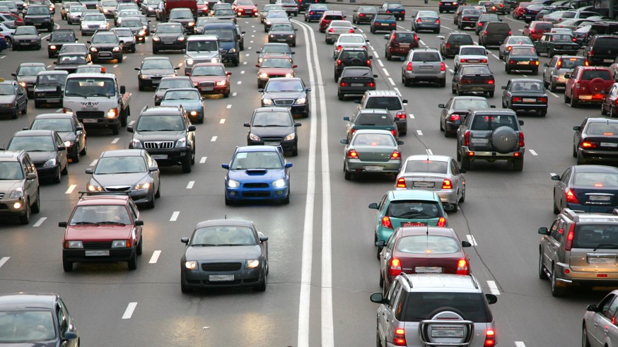 many cars on road
