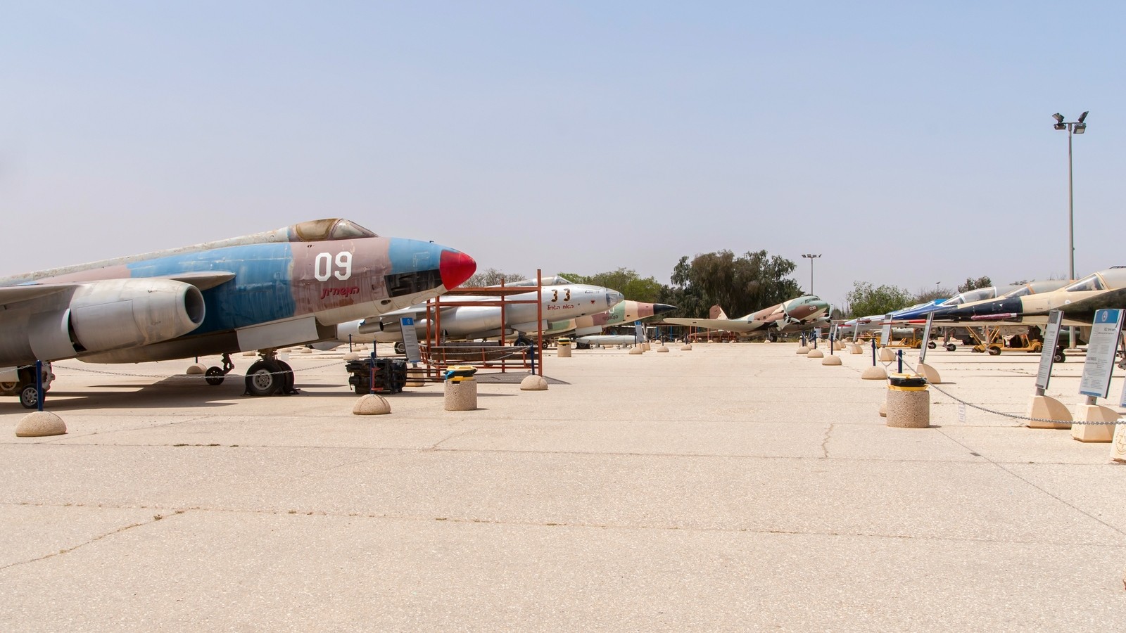 Multiple types of military jets