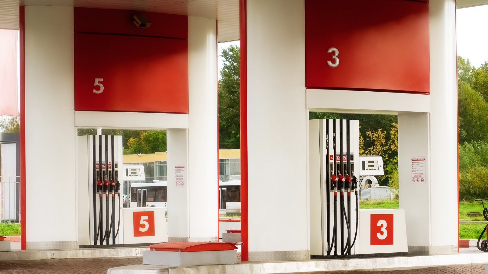 Empty petrol station