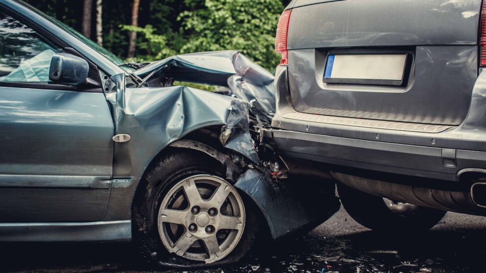Car accident on the street.