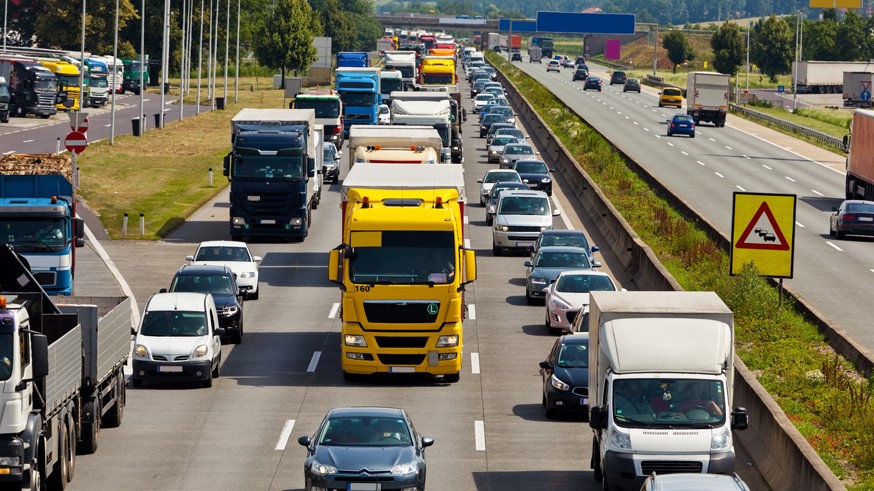 traffic jam on highway