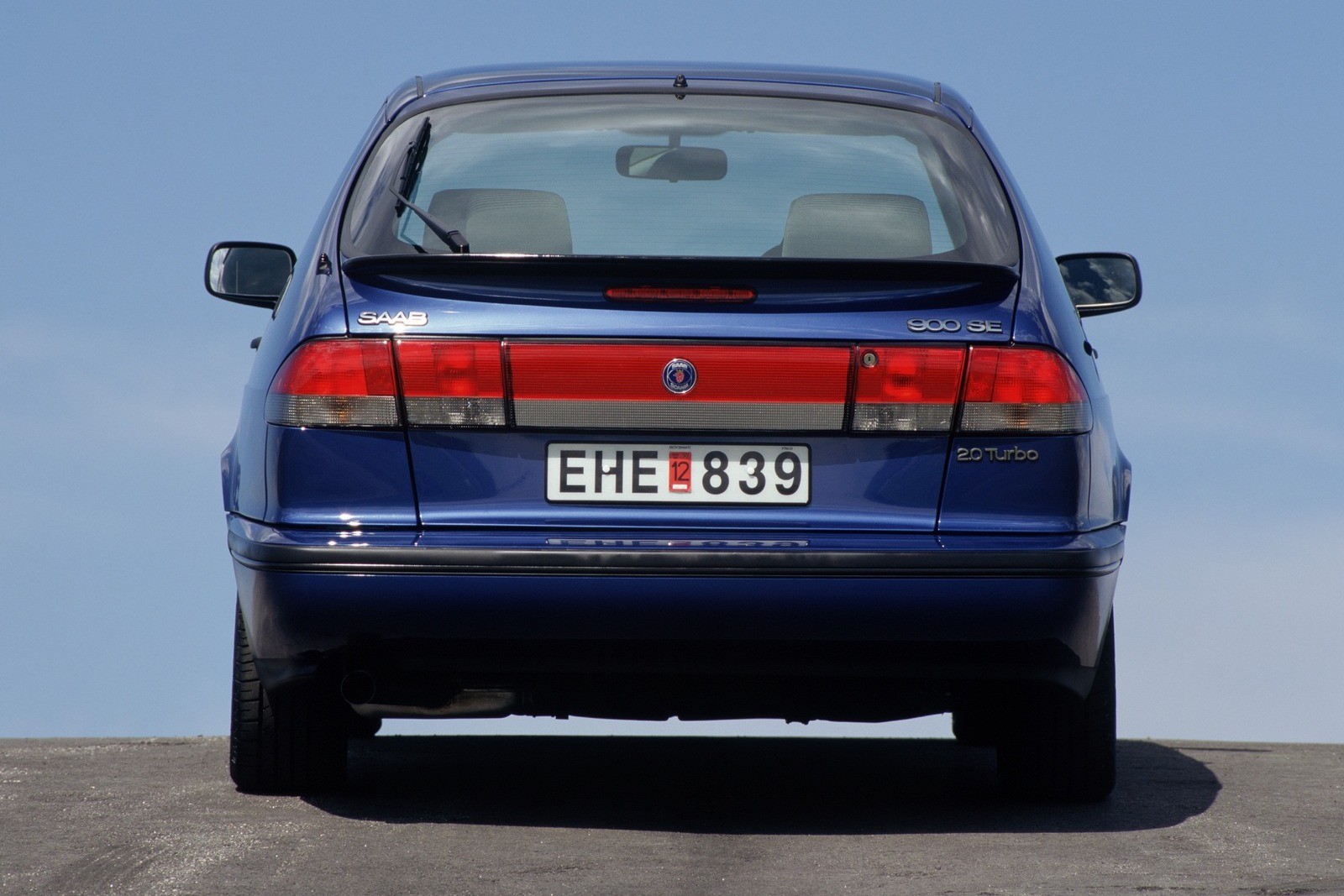 Saab 900 SE Turbo Coupe '1993–98 синий сзади