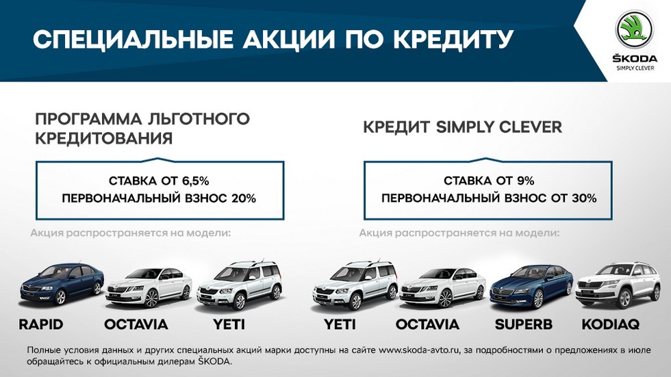 Выгодные предложения для клиентов SKODA в июле (2)