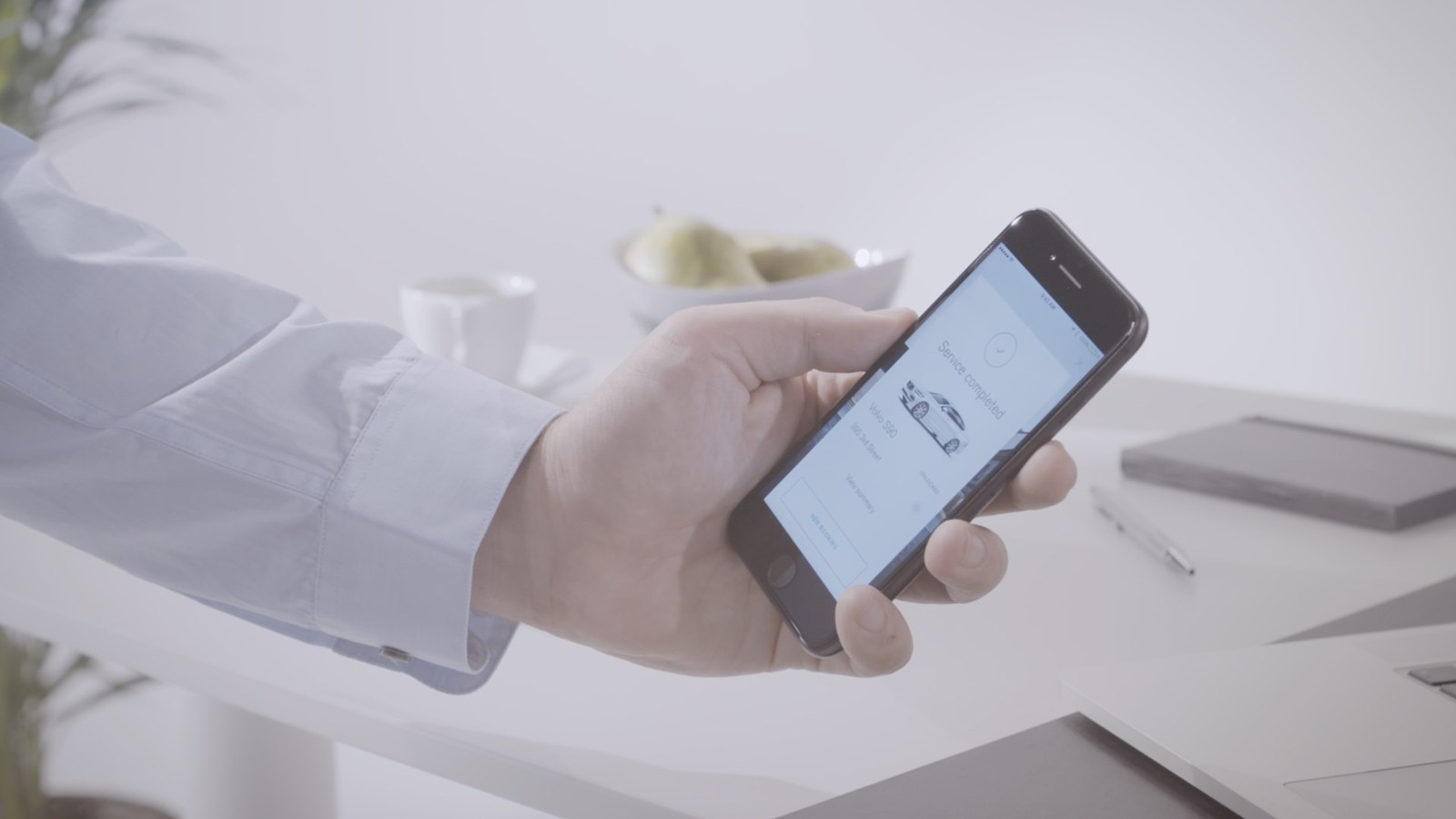 Volvo concierge services — service complete confirmation