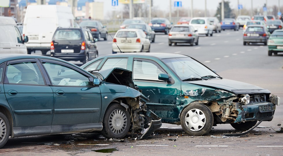 car crash collision in urban street