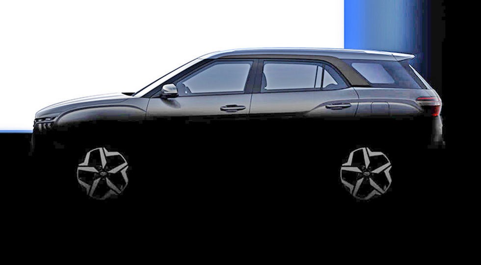 Объявленная «премиумом» трёхрядная Hyundai Creta: первые изображения