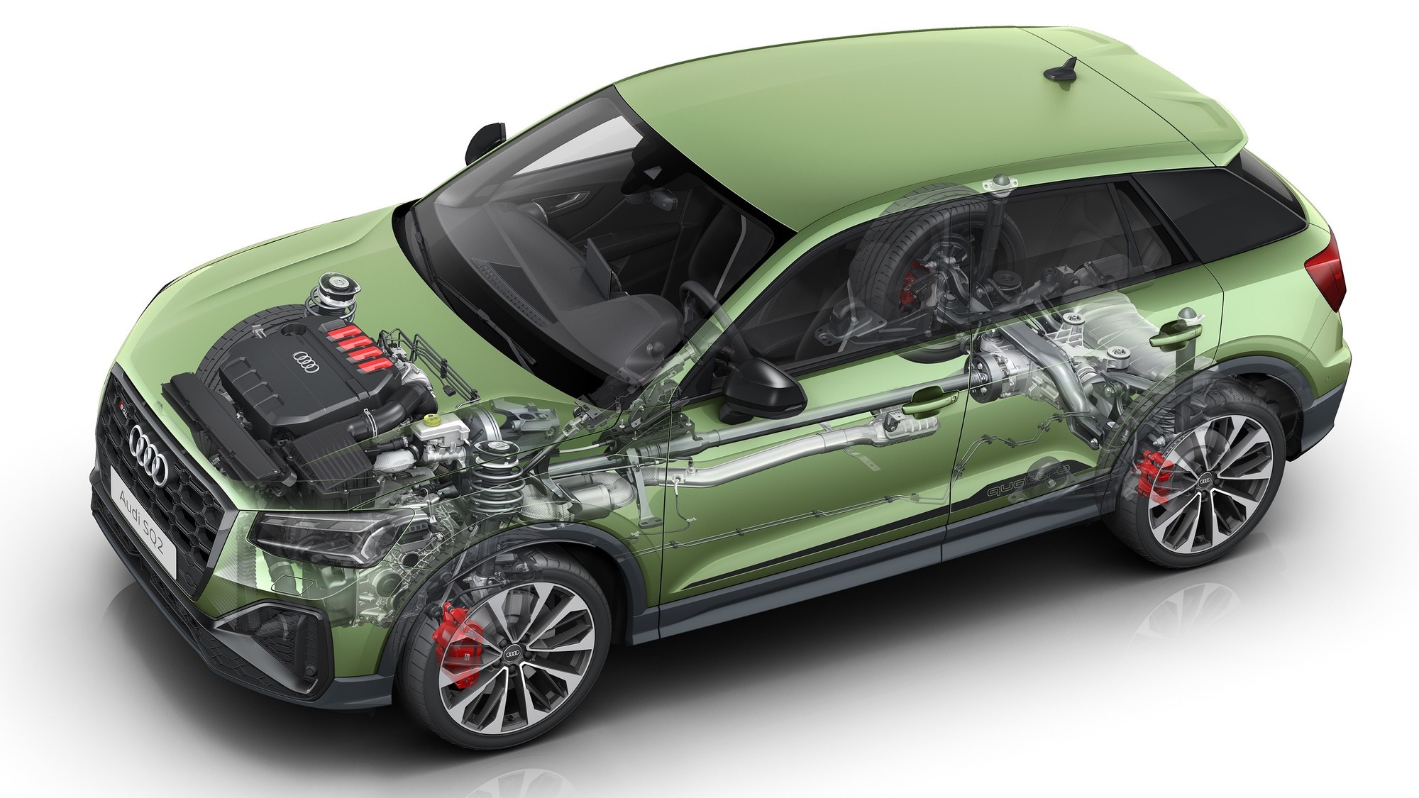Обновлённый Audi SQ2: старая мультимедиа, настоящие выхлопные трубы и обивка из вторсырья