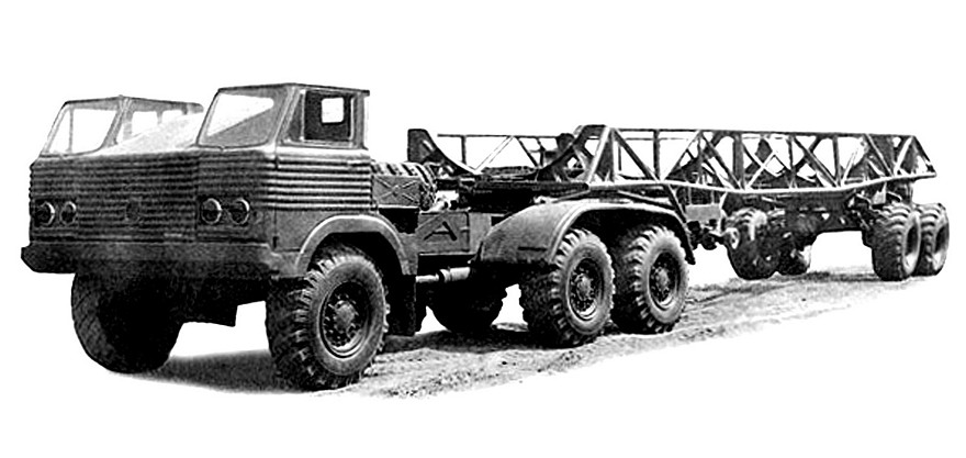 Проект применения полуприцепа 40П с седельным тягачом на шасси грузовика И-21-15 (из архива НИИЦ АТ)