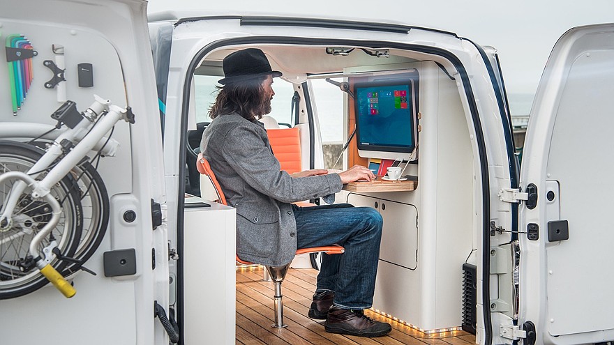The future of working: Nissan e-NV200 WORKSPACe is the world’s