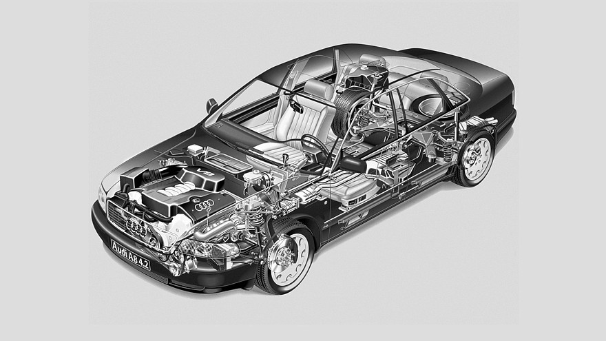 На фото: Audi A8 4.2 quattro (D2) '1994–99