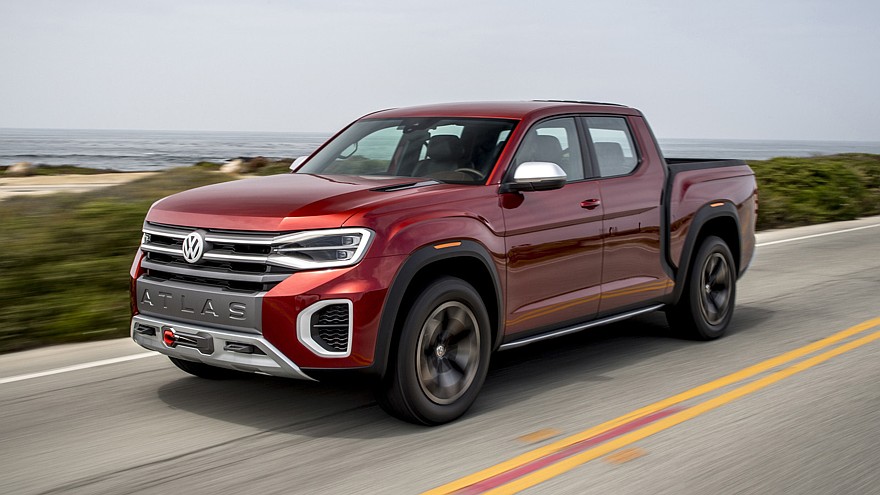 На фото: концепт Volkswagen Atlas Tanoak, так и не ставший серийным пикапом