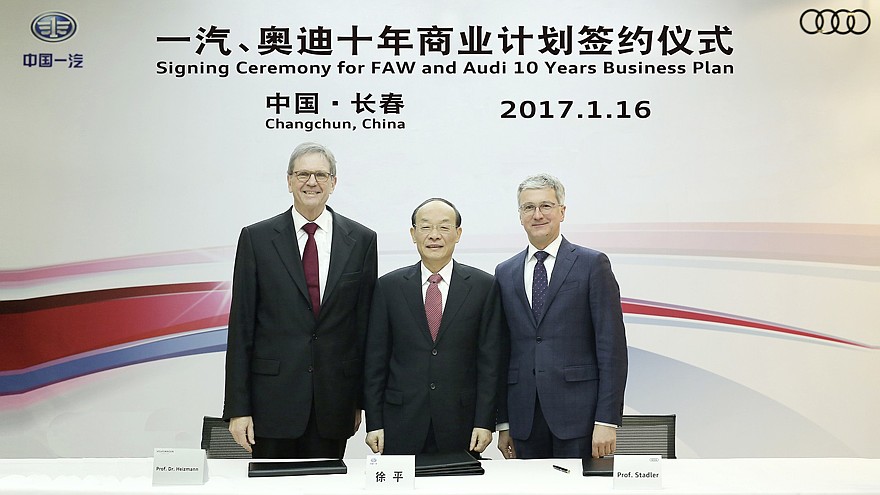 AUDI AG and FAW Group sign strategic growth plan for China