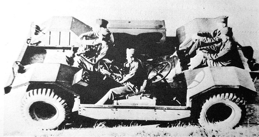 На фото: Размещение водителя и орудийного расчета на втором варианте тележки Т27