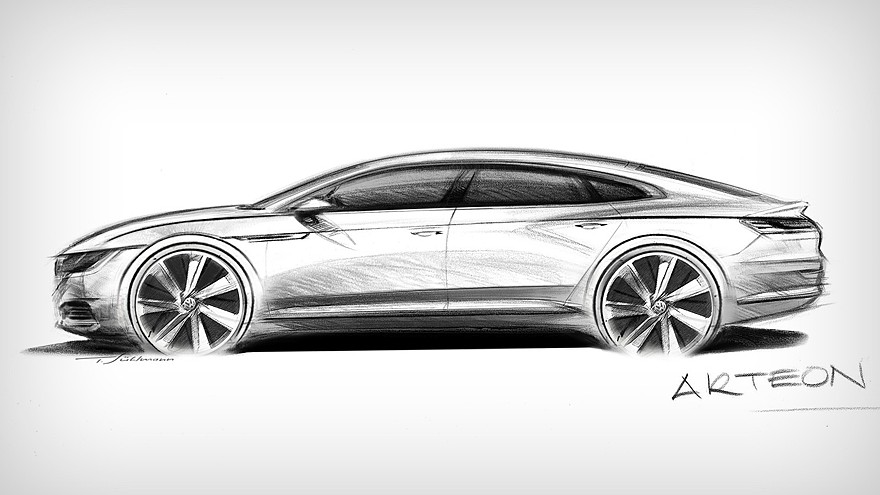 Дизайн-скетч Volkswagen Arteon