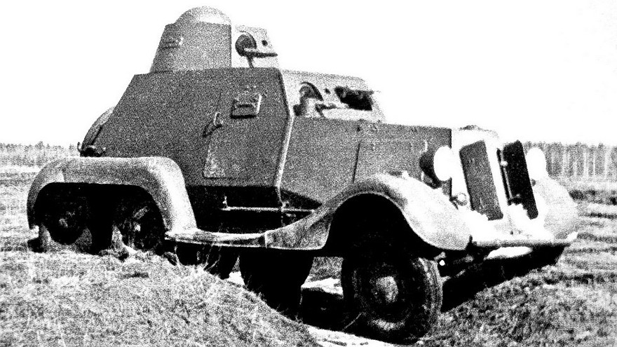 Легкий бронеавтомобиль БА-21 на трехосном шасси ГАЗ-21