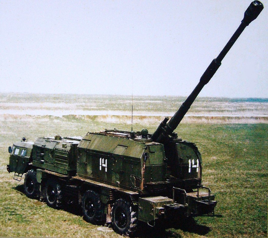 САУ комплекса «Берег» с шестиместной поворотной башней (из архива СКБ-1 МАЗ)